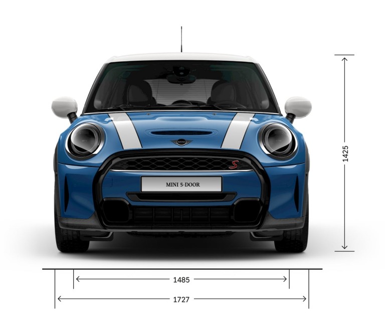 5-дверный хэтчбек MINI – вид спереди – размеры