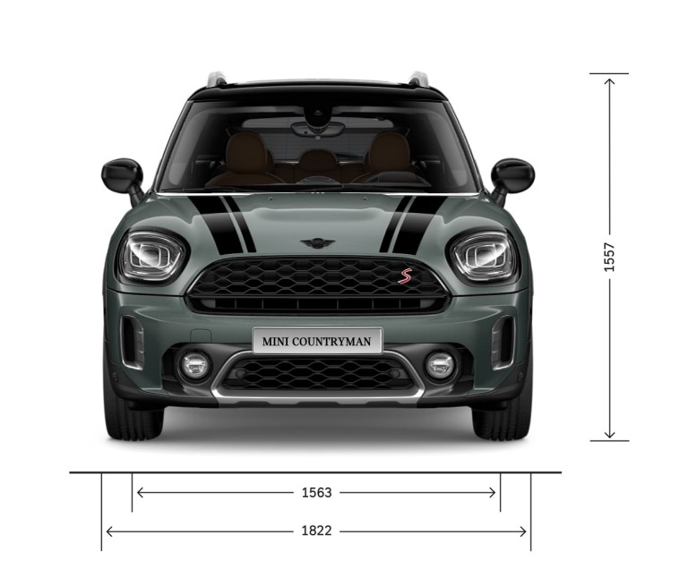 MINI Countryman – вид спереди – размеры